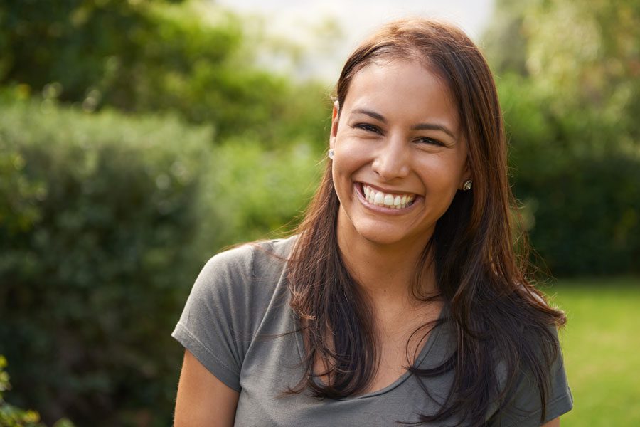 woman smiling